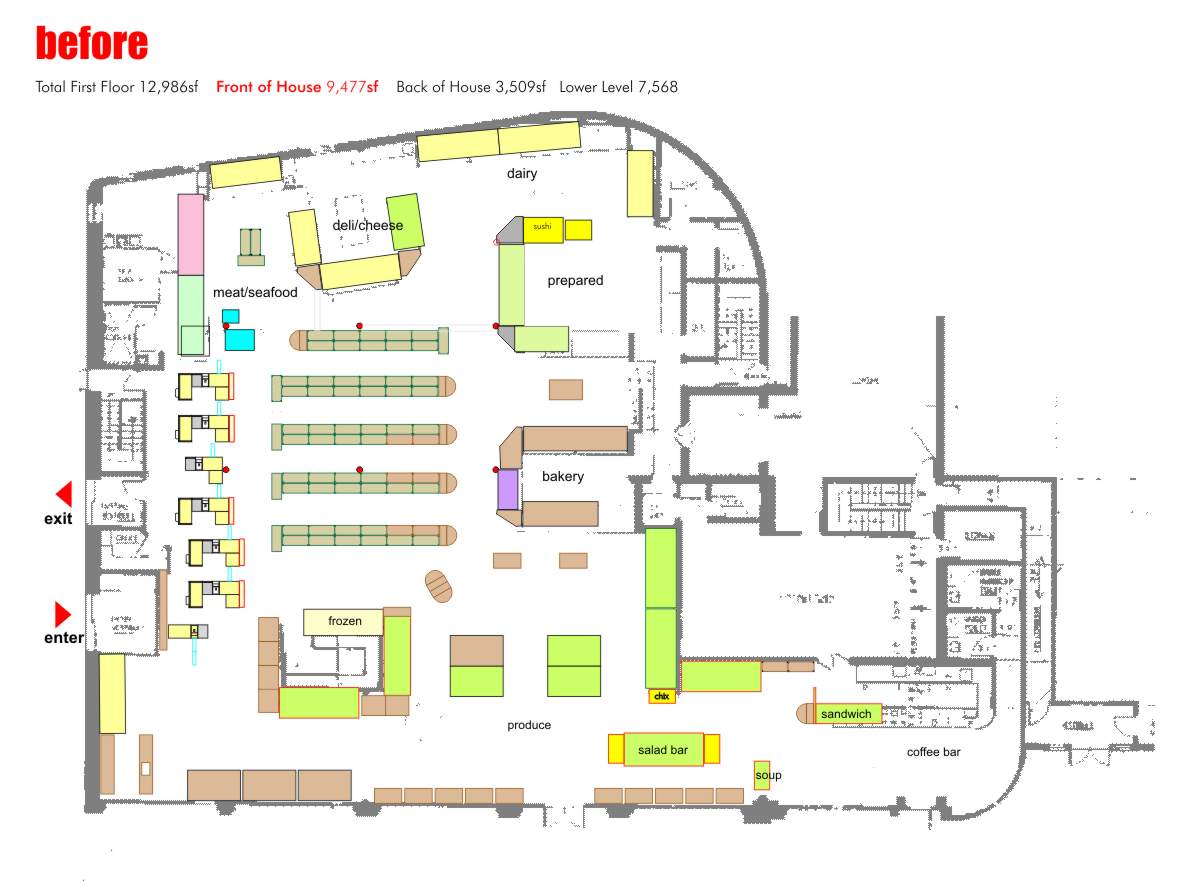 floor plan showing Balducci’s Westport, Connecticut